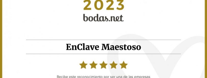 EnClave Maestoso premio Wedding Awards 2023 de Bodas.net. La mejor música para bodas
