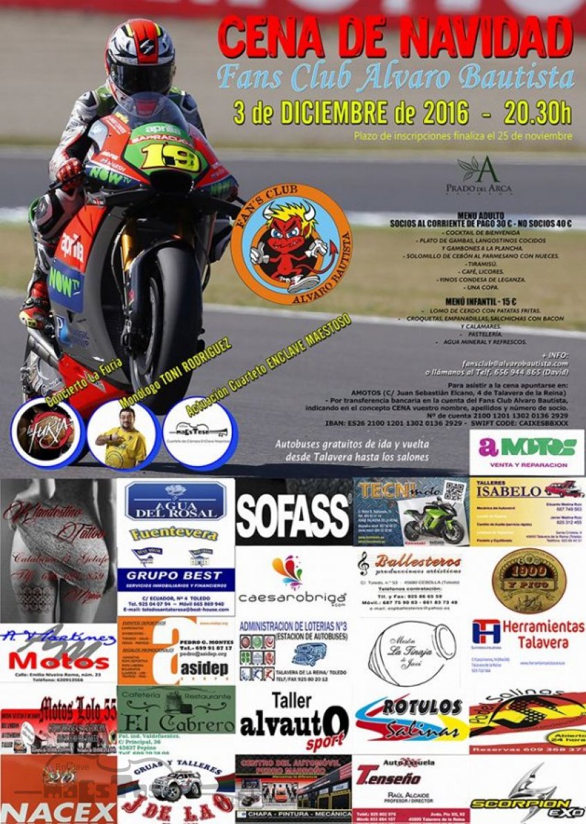 Cena de Navidad Fans Club Alvaro Bautista 2016