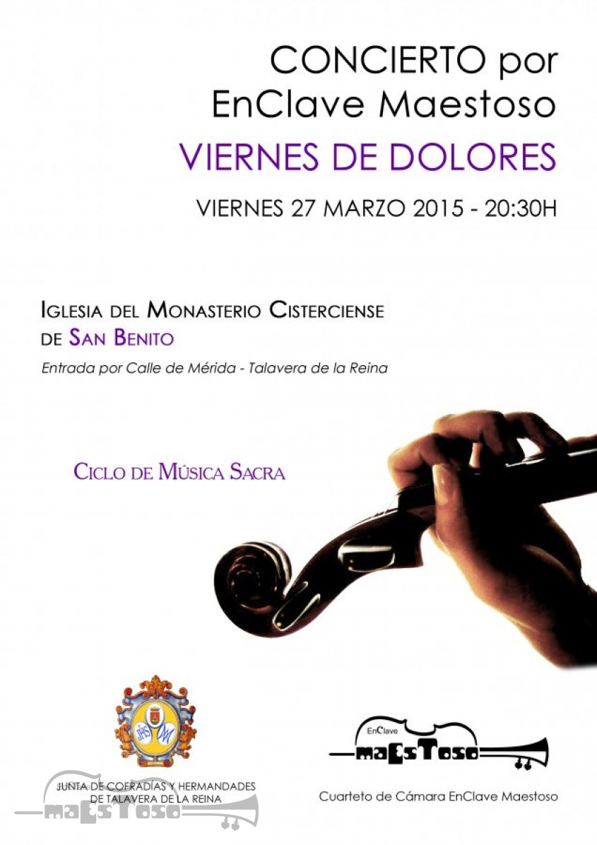 Concierto de EnClave Maestoso dentro del Ciclo de Música Sacra 2015 en Talavera