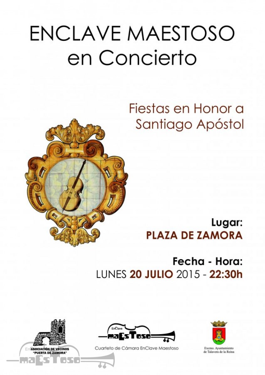 Concierto de EnClave Maestoso en La Plaza de Zamora - Santiago Apóstol 2015