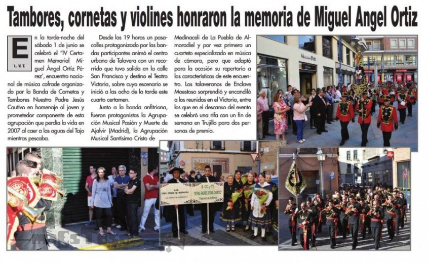 Tambores, Cornetas y Violines honraron la Memoria de Miguel Ángel Ortiz