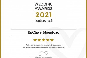 EnClave Maestoso consigue el Wedding Awards 2021 de Bodas.net