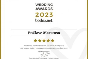 EnClave Maestoso premio Wedding Awards 2023 de Bodas.net. La mejor música para bodas