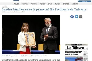 Sandra Sánchez ya es la primera Hija Predilecta de Talavera