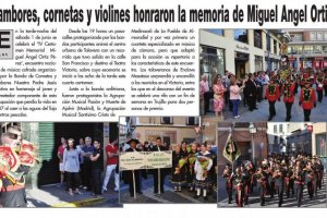 Tambores, Cornetas y Violines honraron la Memoria de Miguel Ángel Ortiz